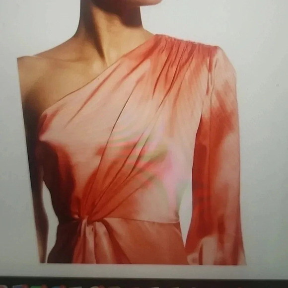 CINQ A SEPT ONE SHOULDER SILK TOP - Picture 2 of 5